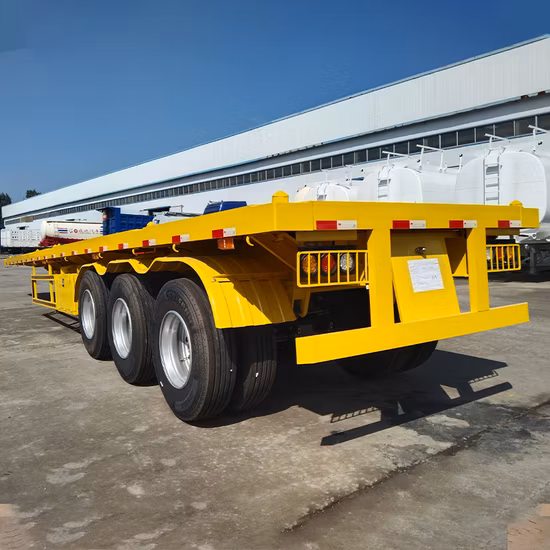 I rimorchi portacontainer a 3 assi da 13 m hanno utilizzato il rimorchio per camion con semirimorchio a pianale
