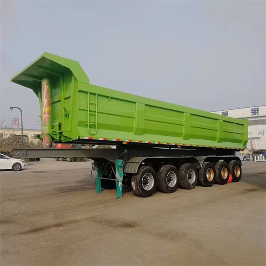 Rimorchio semirimorchio per autocarri pesanti a pianale con cassone ribaltabile a 3 assi di vendita calda